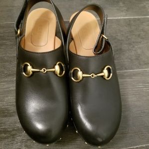 Gucci Amstel Slingback Clogs (black)